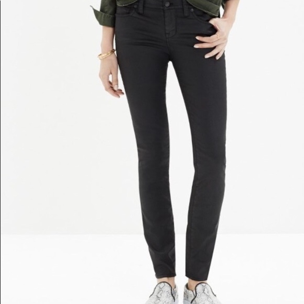 Madewell Skinny Skinny 9” coated jeans